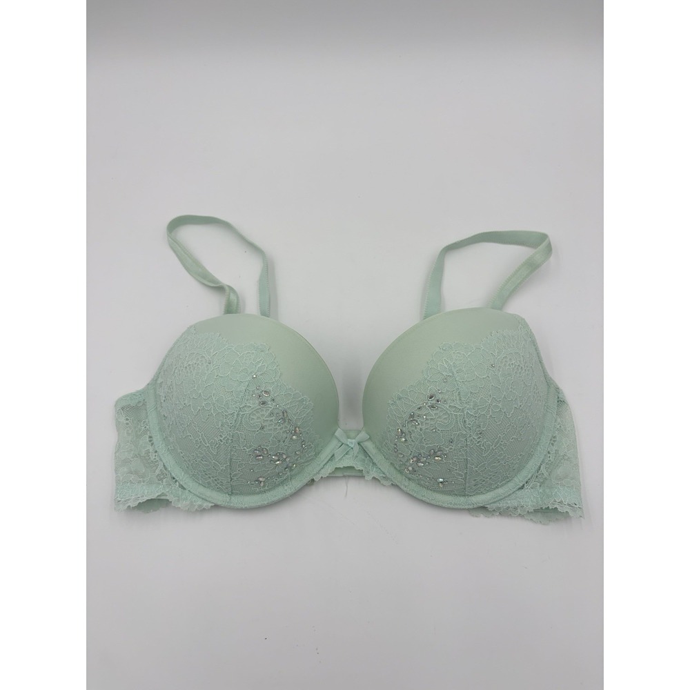 Victoria's Secret Dream Angels Push Up Bra 38B Embellished Mint Green